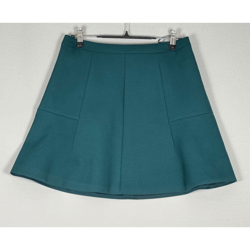 J.Crew A-Line Mini Skirt Women 2 Teal Green NWOT Lined Flared 03394